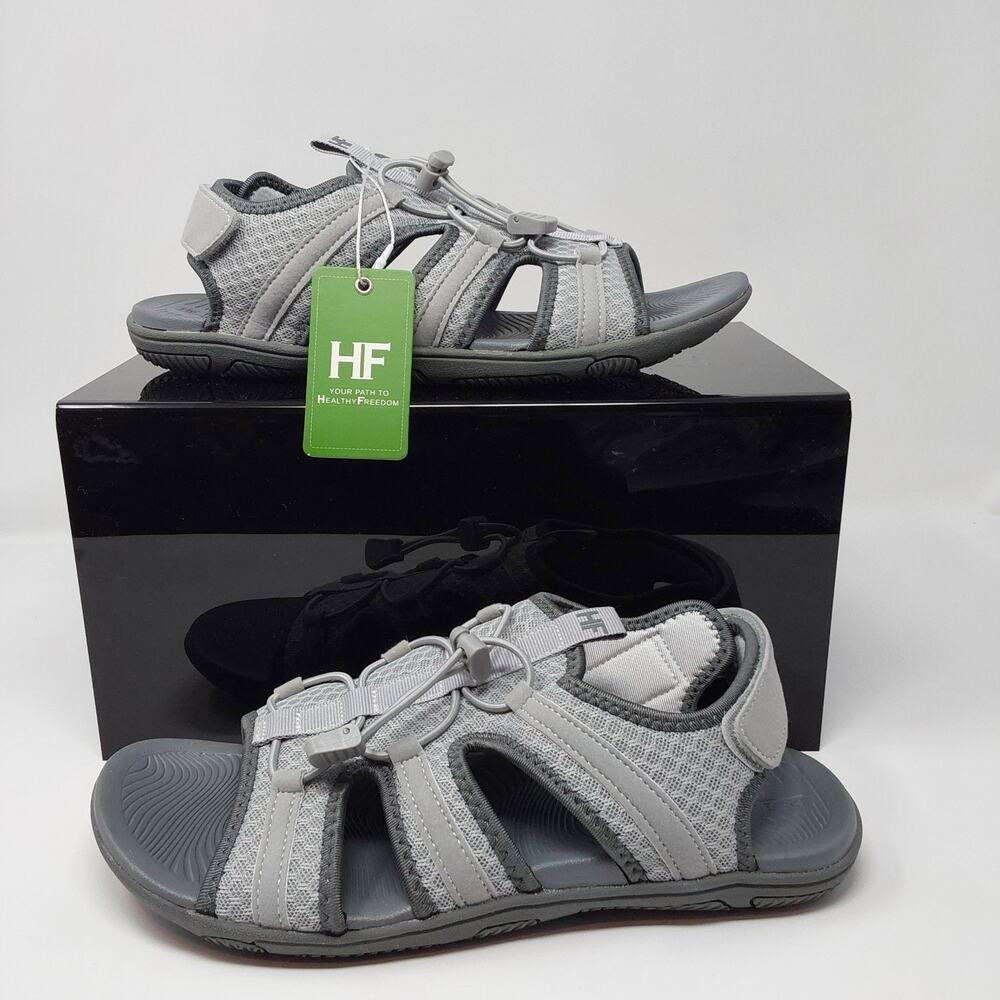 HIKE Barefoot Sandals Men's 7/Women's 9 Gray Sport Hiking Water Shoes